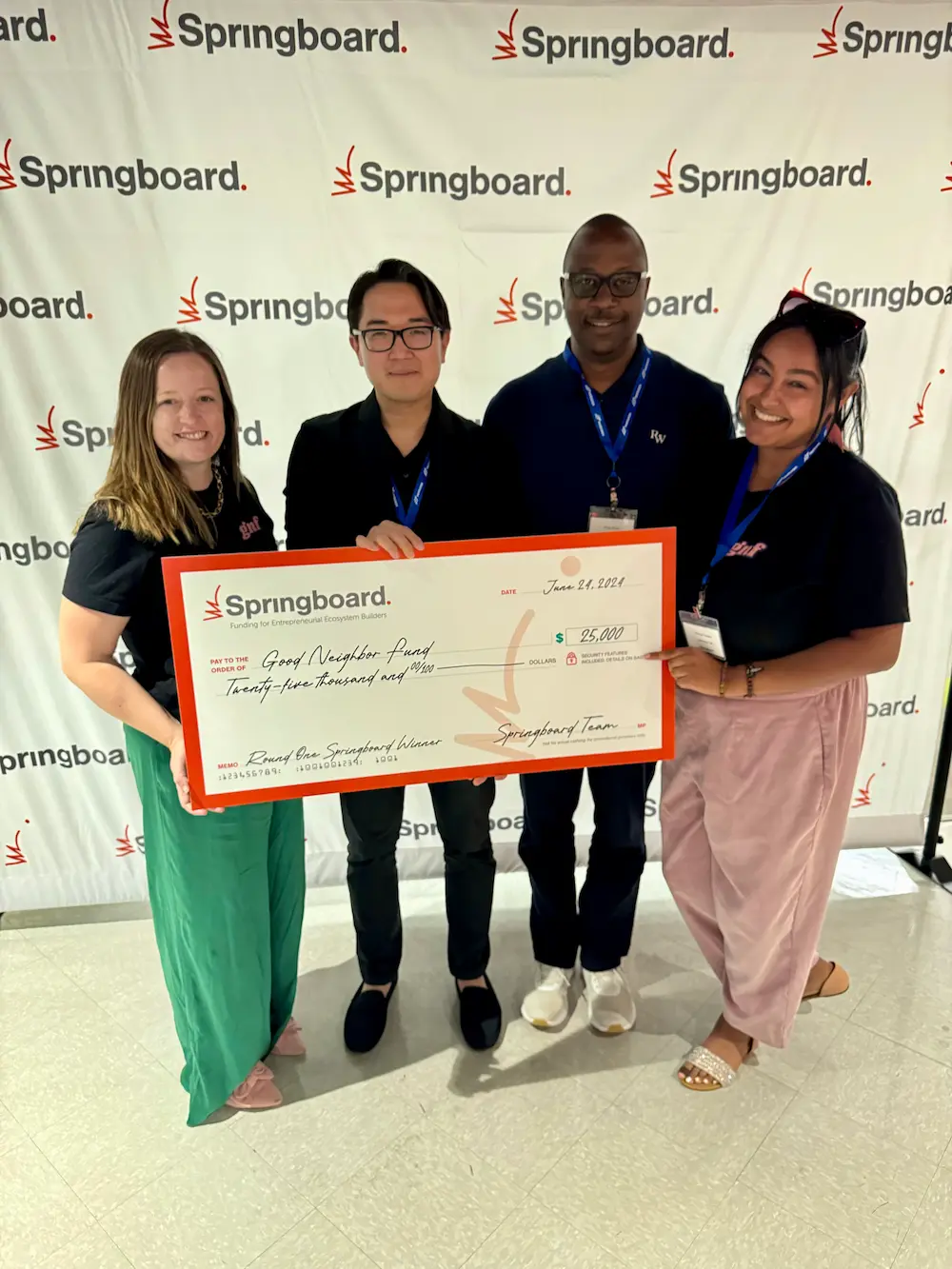 Accepting our Springboard Grant